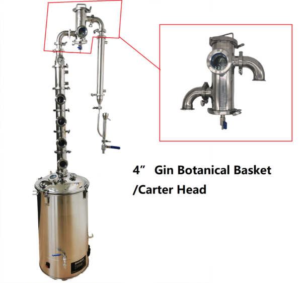 PostPosition 4" Gin Basket/Carter Head for Modular Still