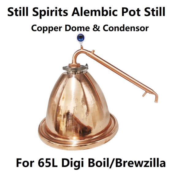 65L Cooper Dome and Still Spirits Alembic Pot still Condensor Kit