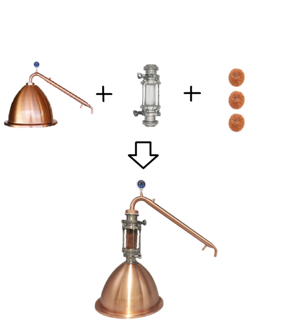 Still spirits Copper Dome & Pot Still WH Sight Glass Kit