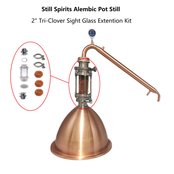 Still spirits Copper Dome & Pot Still WH Sight Glass Kit