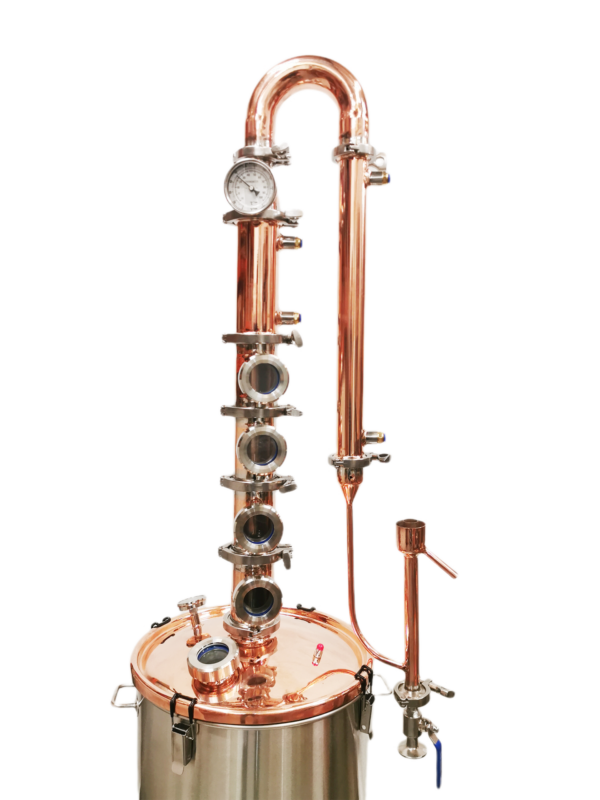 Stillmate 65L Copper 4 x 4" Plate Colume Modular Micro Distillery - Free Power station