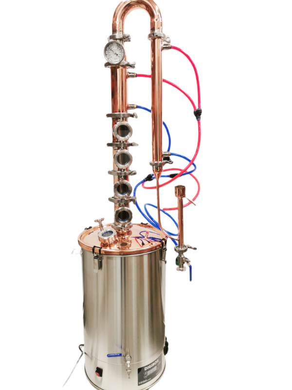 Stillmate 65L Copper 4 x 4" Plate Colume Modular Micro Distillery - Free Power station