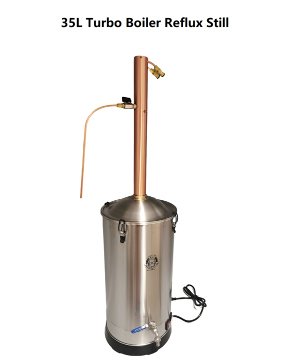 AlcoEngine Copper Reflux Condensor Distillery Kit - 35L Kegking Turbo Boiler