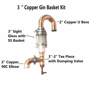 Copper PostPosition 3" Gin Basket for Modular Still