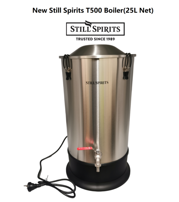 New Still Spirits T500 Stainless Steel Electrical Turbo Boiler 25L/2200W