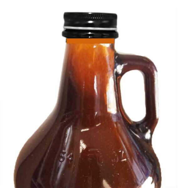 6x2L(64OZ) Amber Beer Growler with Metal Lid