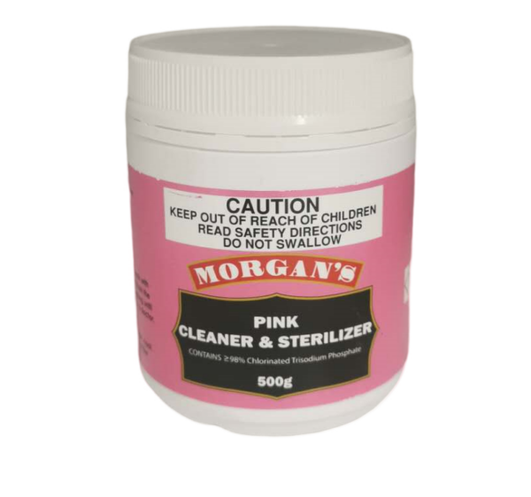 Morgan's Pink Stain Cleaner & Sterilizer 500g Jar