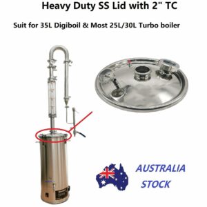 Heavy duty Stainless Steel Lid for 35L Digi boiler with 2" fitting and sight glass