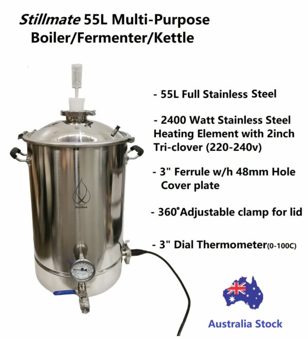 StillMate 55L Multi-Purpose 240V/2400W Electrical Boiler/Fermenter/Kettle