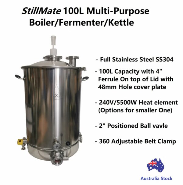 StillMate 100L Multi-Purpose 240V/5500W Electrical Boiler/Fermenter/Kettle