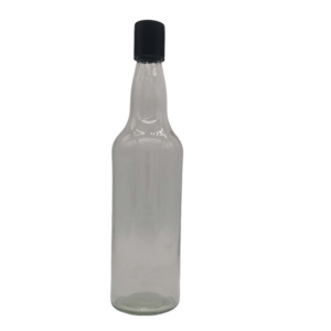 750ML Clear Spirits Bottles with plastic Lid