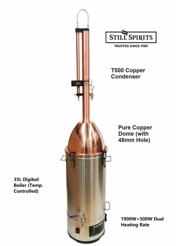 Still Spirits T500 Copper still - 35L Digiboil boiler With copper dome