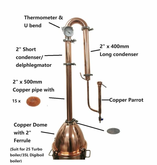 Stillmate 2-in-1 Full Copper dome & Condensor Kit V3512 (No Boiler)