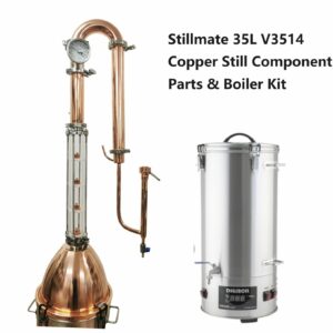 Stillmate 35L 2" x 4 Plates Crystal Clear Copper dome Condensor & Boiler Kit V3514 Full Kit