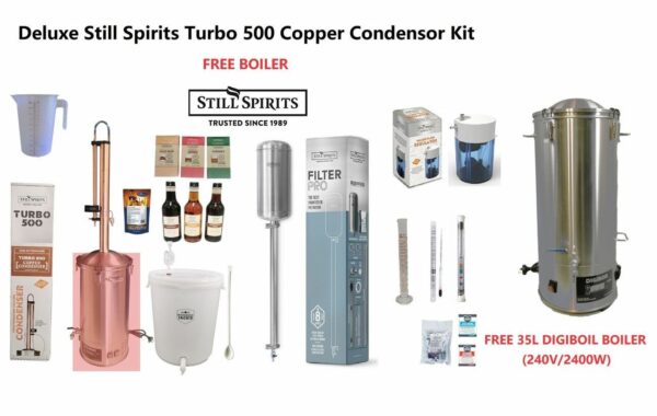 Deluxe Still Spirits Turbo 500 Copper Condensor Kit -FREE 35L Digiboil