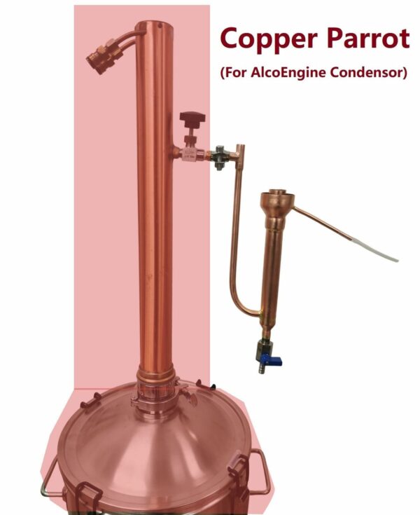 Add-On Copper Parrot for Pure Distilling/AlcoEngine reflux condensor