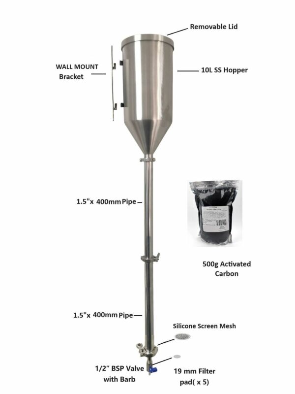 Stillmate 10L Stainless steel Filter Pro -Standard-Wall Mounted