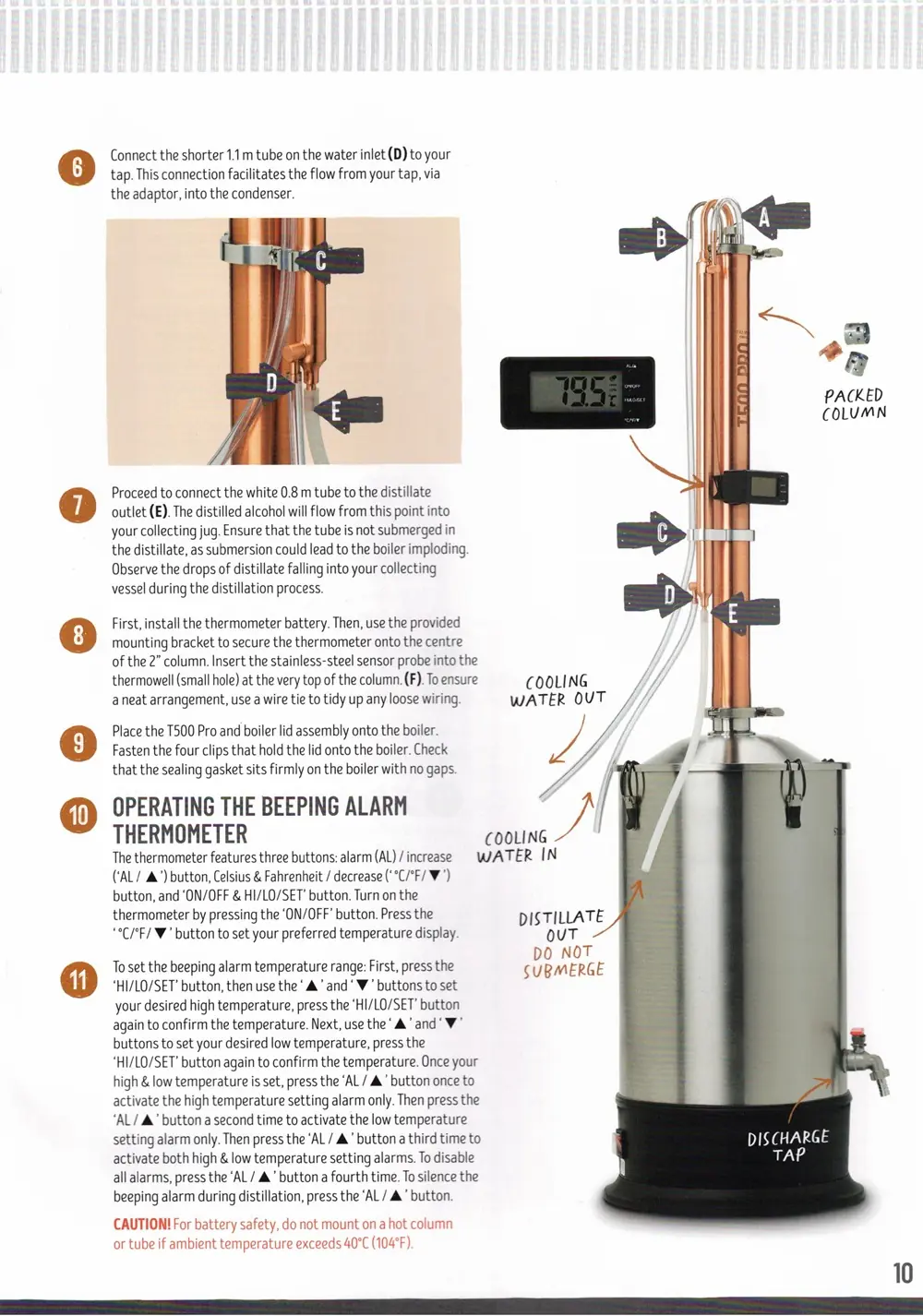 T500 Pro Copper Condenser Still Kit
