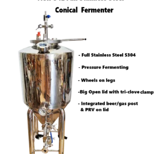 New Full Stainless Steel 34L Conical Fermenter